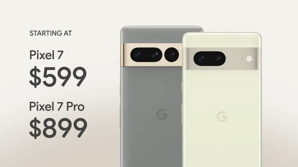 Google Pixel 7 series pricing