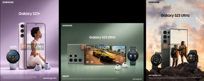 Samsung Galaxy S23 series design, colours